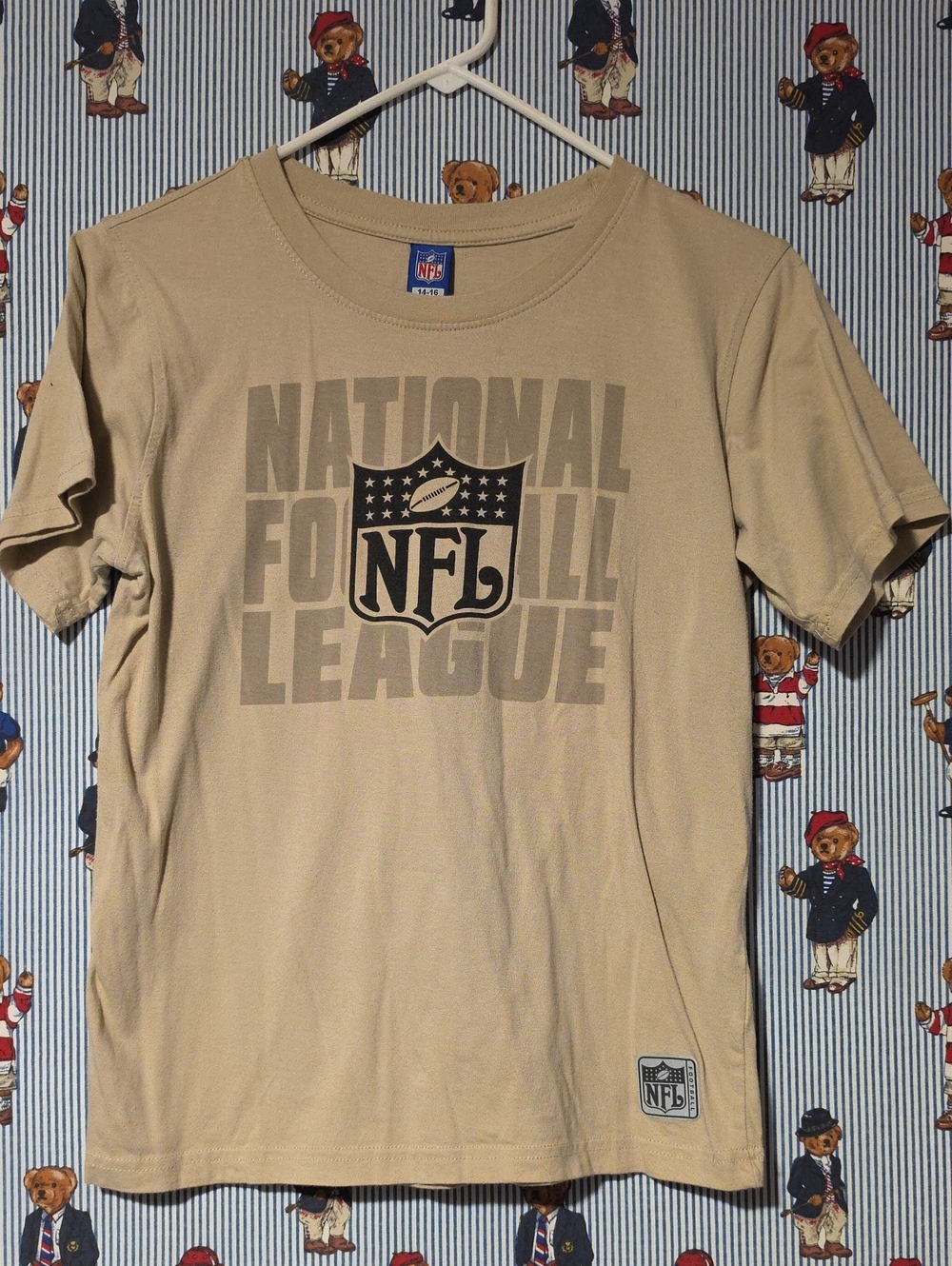 NFL Tan 14/16 Football Shirt Boys